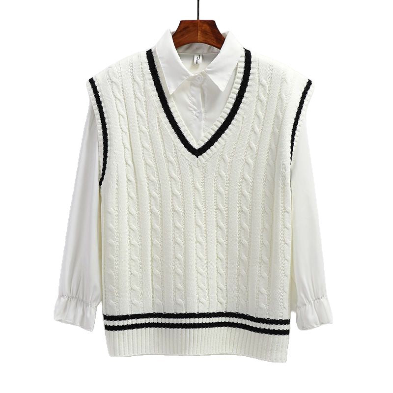 New Preppy-Style Knitted Vest For Women