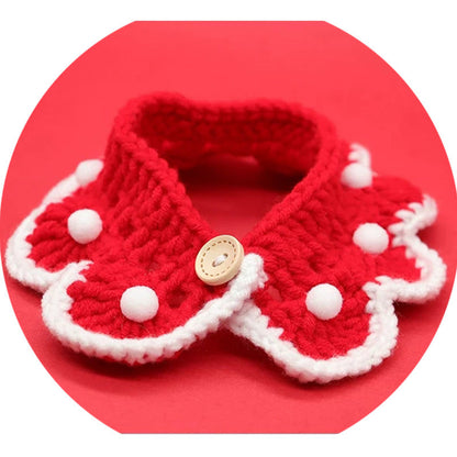 Pet Cats, Dogs, Rabbits, Knitted Collars, Christmas Ornaments, Saliva Towels