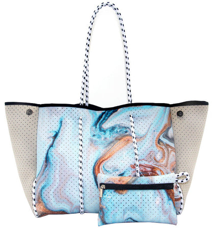 Leopard Print Printed Black Portable Beach Bag Leisure Travel