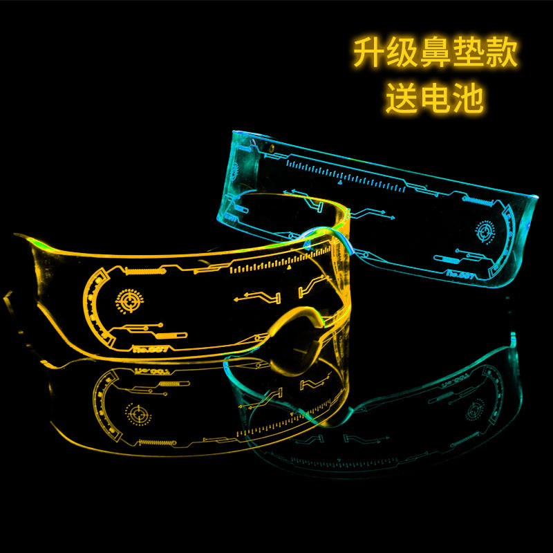 Amazon Led Light Luminous Glasses Trendy Future Technology Sense Douyin Same Style Bar Disco Rechargeable Glasses