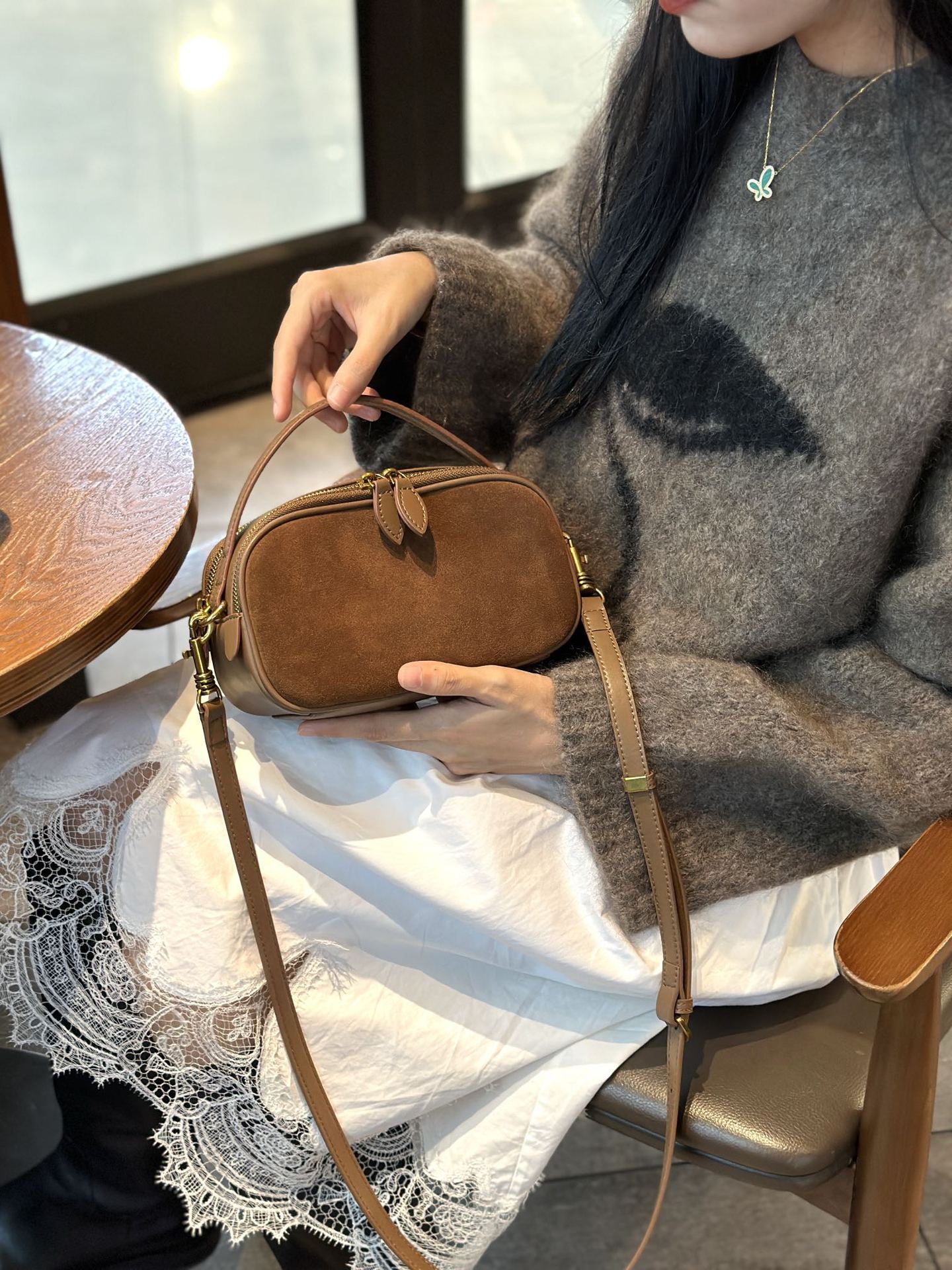Customizable Matte Cowhide Camera Bag And Bowling Bag, Popular In Europe And America, Premium Leather Boston Bag