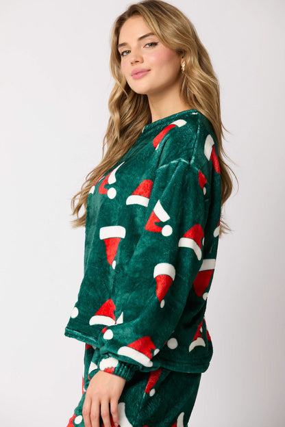 Women's Santa Flannel Pajama Set