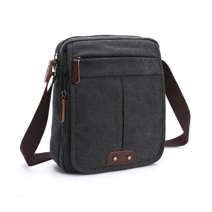 Mens And Womens Casual Small Crossbody Korean-style Canvas Bag For Outdoor Use