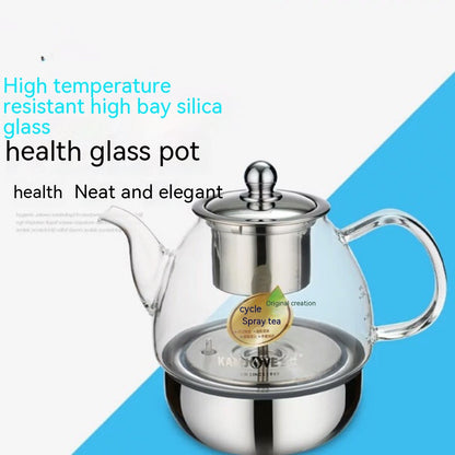 Glass Tea Maker Electric Steam Spray Tea Brewing Pot