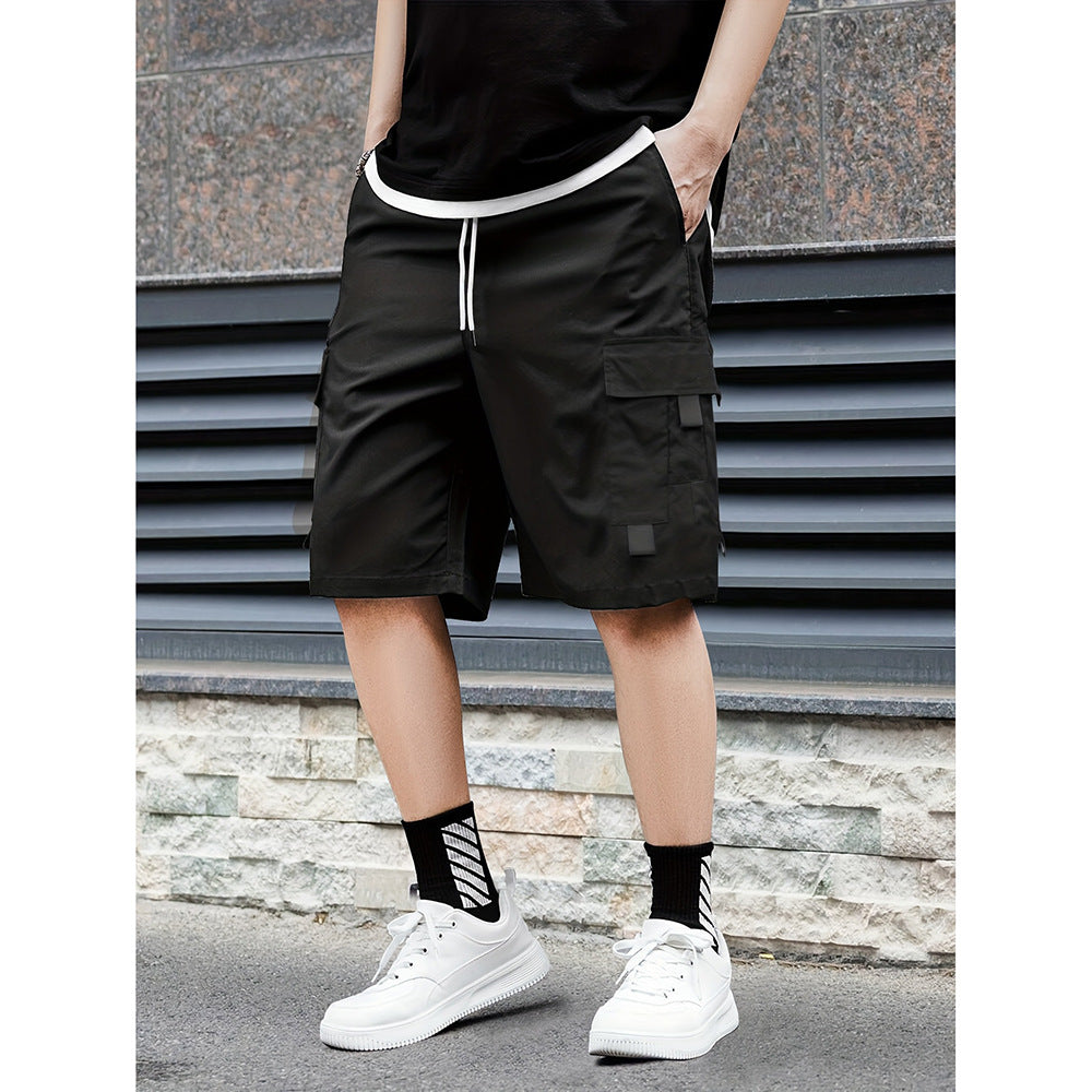 Mens Loose-Fit Cargo Casual Shorts