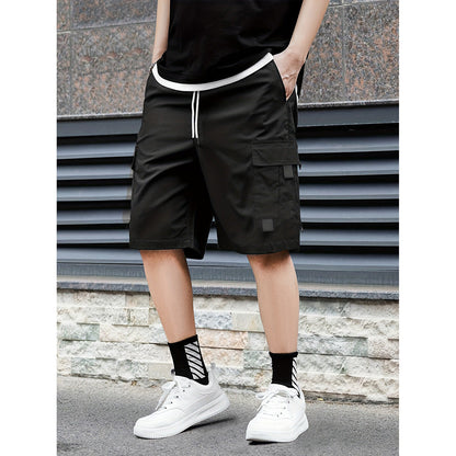 Mens Loose-Fit Cargo Casual Shorts