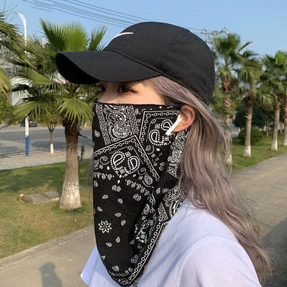 Sun-protective Face Mask Ice Silk Ear-loop Style Neck Gaiter