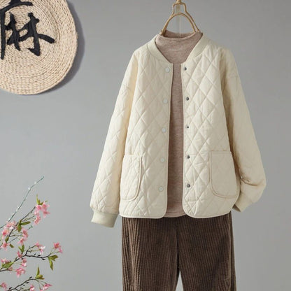 Women's Fashion Solid-Color Short Loose Padded Jacket