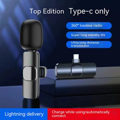 Microphone K8K9 Neckline Clip Live Radio Intelligent Noise Reduction