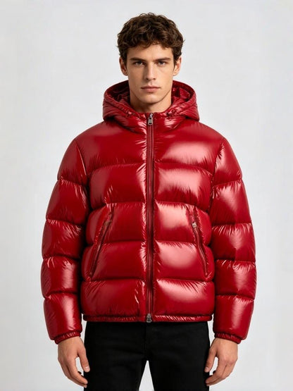 Mens Hooded Cotton Padded Jacket Casual And Warm European American Style Outerwear