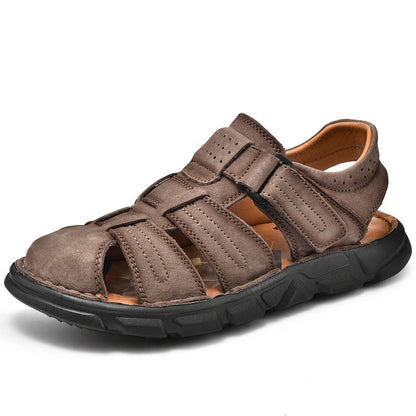 Mens Closed-toe Sandals Outdoor Hiking Shoes With Durable Soft Soles For The Beach