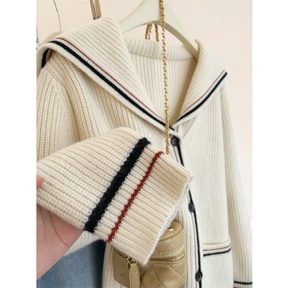 European-style Relaxed-fit Cashmere Knit Cardigan