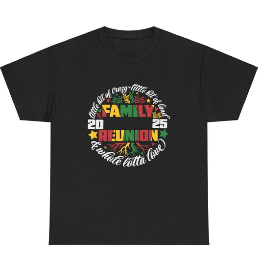 Family Reunion-a Little Crazy Printed Short Sleeve
