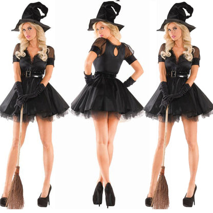 New Halloween Black Lace Witch Costumes Witch Outfits