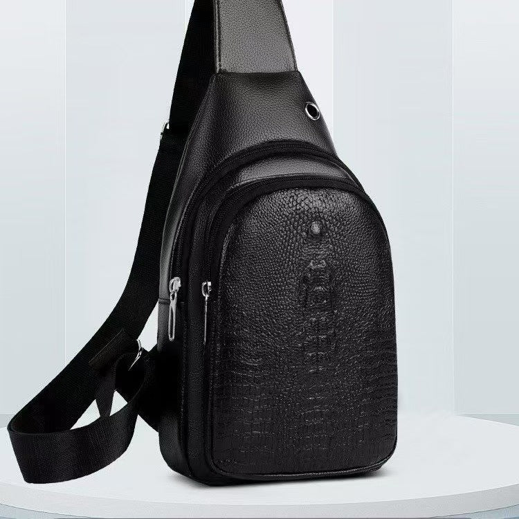 Crocodile-pattern Chest Trendy And Stylish Casual Crossbody Bag