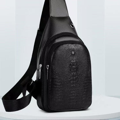 Crocodile-pattern Chest Trendy And Stylish Casual Crossbody Bag