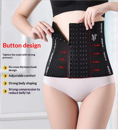 Cross-Border 6-Row 13-Buckle Abdominal Belt Waist Trainer For Sports And Fitness, Body Shaping, Postpartum Belly Band For Women