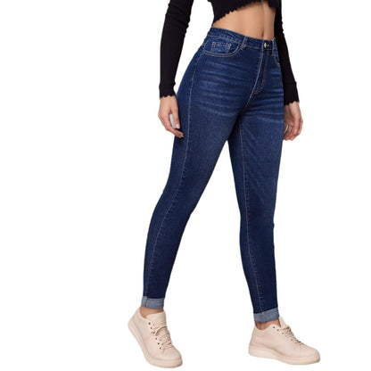 Womens Street-style High-rise Stretch Skinny Jeans
