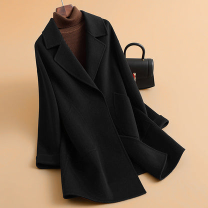 New Autumnwinter Mid-length High-end Double-faced Wool Coat For Women