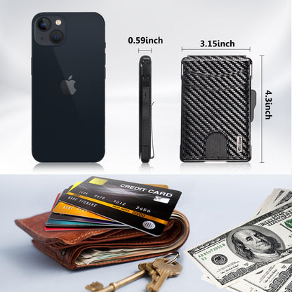Cross-border Carbon-fiber Leather Case Aluminum Holder Card
