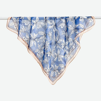 Versatile Printed Thin Square Scarf