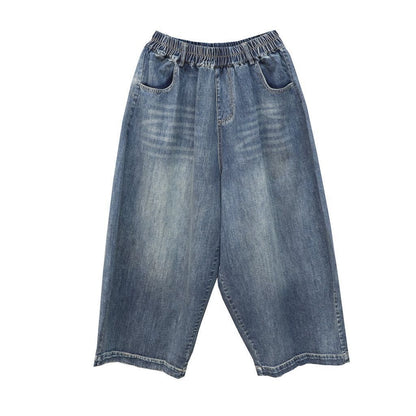 Versatile Vintage Denim Wide-leg Pants