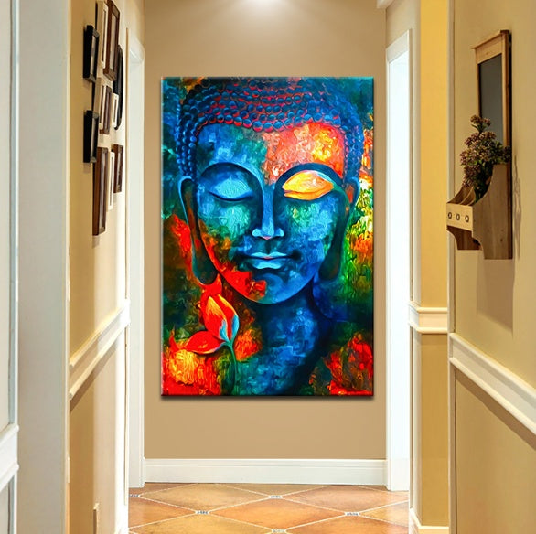 God Buddha Wall Art Canvas On The Wall Canvas Pictures Buddhism Posters Wall Decor