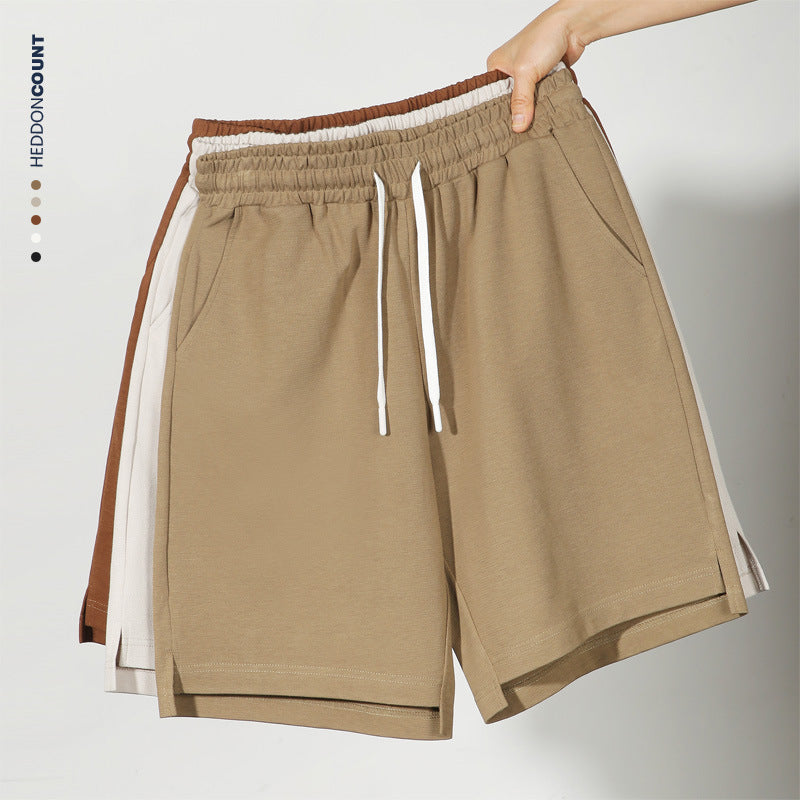 Mens Split-leg Athletic Five-point Shorts