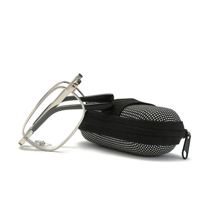 Men's And Women's Folding Portable Blue Film Reading Glasses