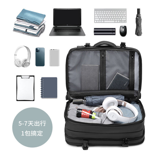 Large-Capacity Travel Duffel Expandable Multifunctional Laptop Backpack For Casual Use