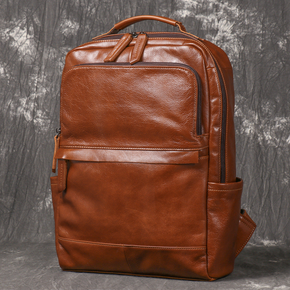 Retro-style New Arrival Mens Full-grain Leather Backpack