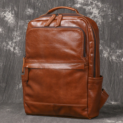 Retro-style New Arrival Mens Full-grain Leather Backpack