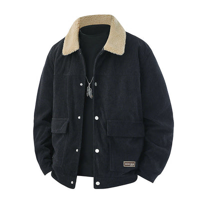 Mens Thickened Lapel Jacket Coat