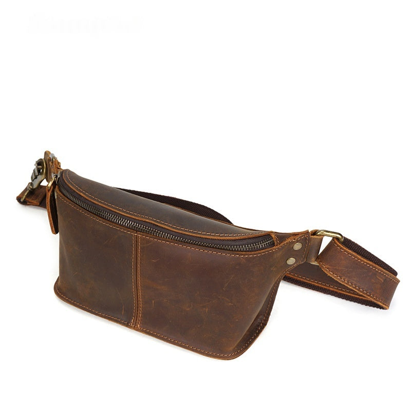 Vintage Handmade Leather Waist Bag