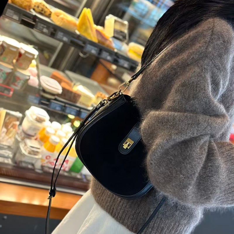 Soft First-layer Cowhide Shoulder And Crossbody Bag