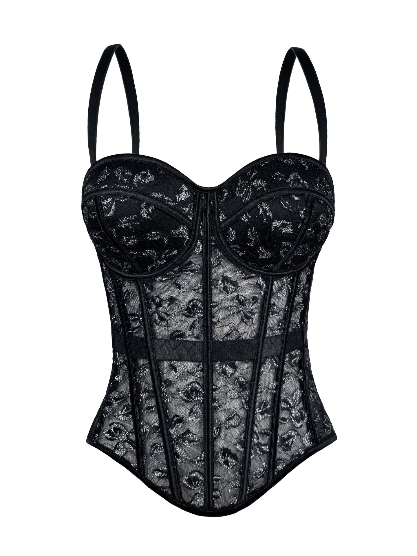 Cross-Border European And American Style Lace Bra With Camisole For Women, High-End Outerwear Shapewear With Push-Up Fishbone Bra