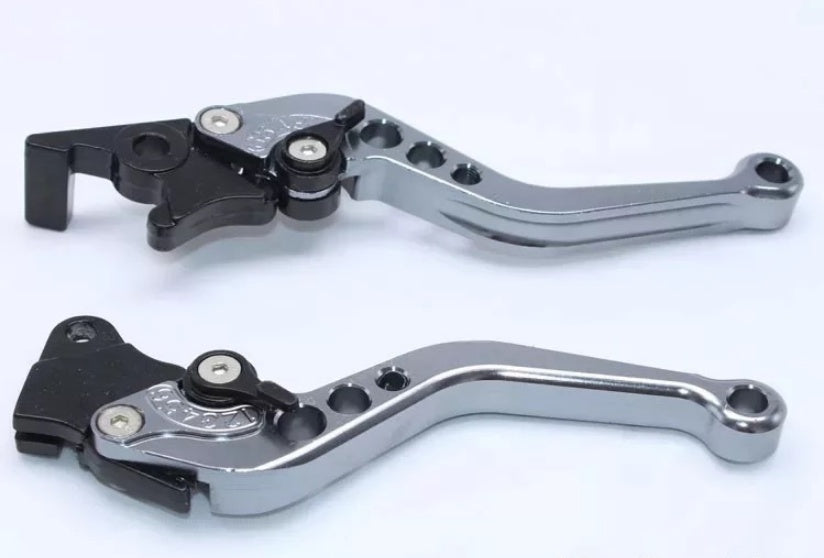 Adjustable Motorcycle Brake & Clutch Levers – CNC Aluminum Handlebar Levers (Pair)