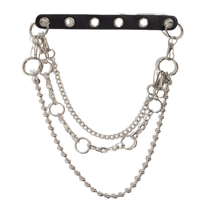 Fashionable And Versatile Double-layer Metal Belt Chain