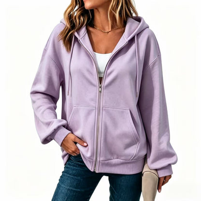 Casual Cardigan With Dropped Shoulders And Long Sleeves