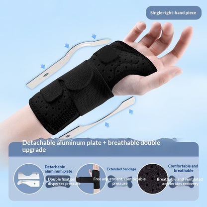 Steel-plate Supported Adjustable Breathable Mesh Wrist Brace For Sports And Sprains