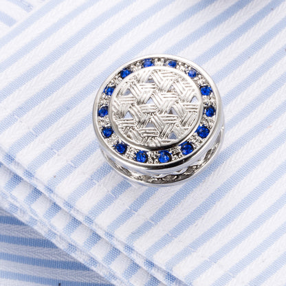 Round Men's Business Dress Cufflinks