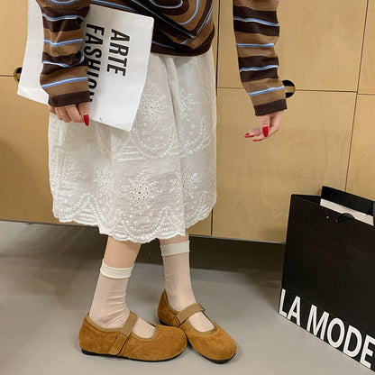 Women's 6cm Invisible Height Increase Mary Jane Flats, French Elegant Pointed Toe Low Cut Slip On Shoes, Rhinestone Floral Decor Dress Shoes For Matching Dresses