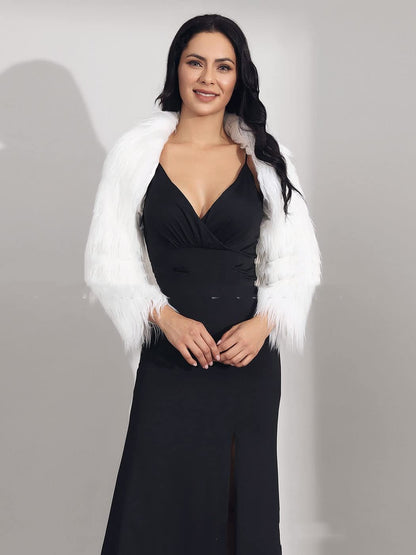 Ultra Short Faux Fur Coat Women's Clothing