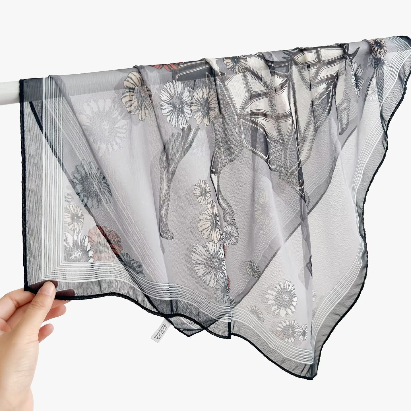 New Breathable Versatile Silk Chiffon Scarf For Women, Also Usable As A Shawl