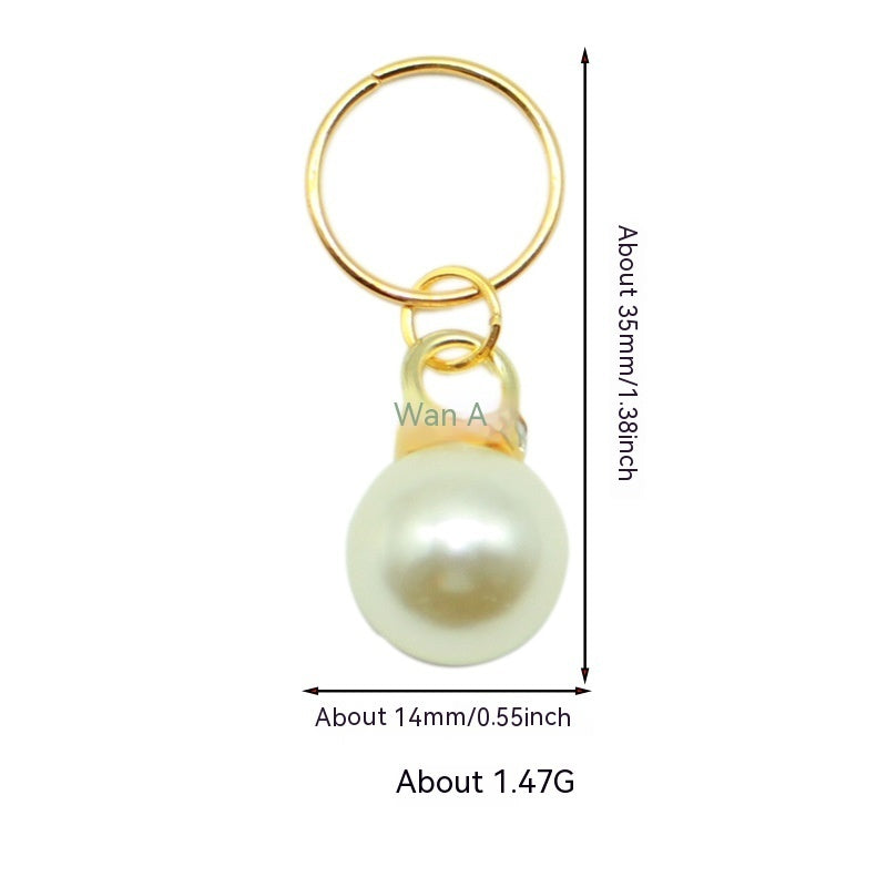 XINGX Lightning Shell Hair Ring with Small Pendant