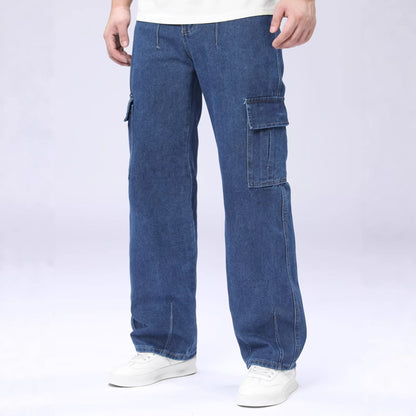 Men's Denim Casual Fashion Wide Leg Pants