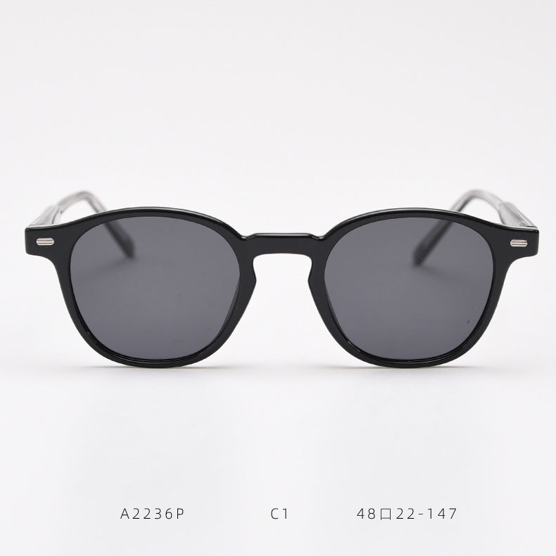 Retro Colorful Polarized Sunglasses With A Thin Frame