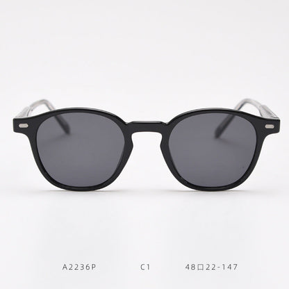 Retro Colorful Polarized Sunglasses With A Thin Frame