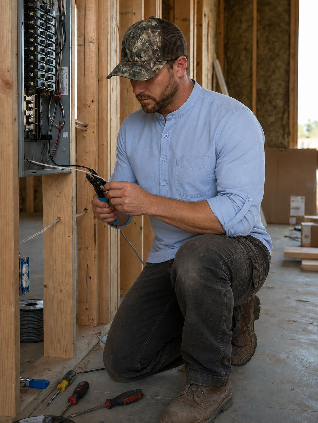 Tough Cotton Mid-Sleeve Work Shirt  Rugged, Breathable & Job-Site Ready