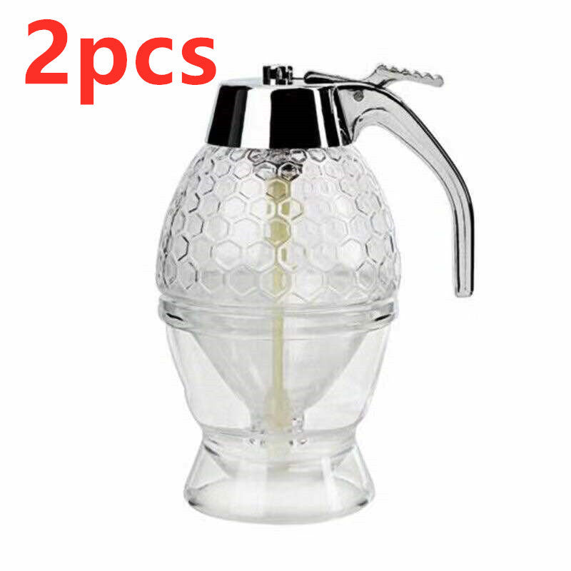 Squeeze Honey Jar Container Bee Drip Dispenser